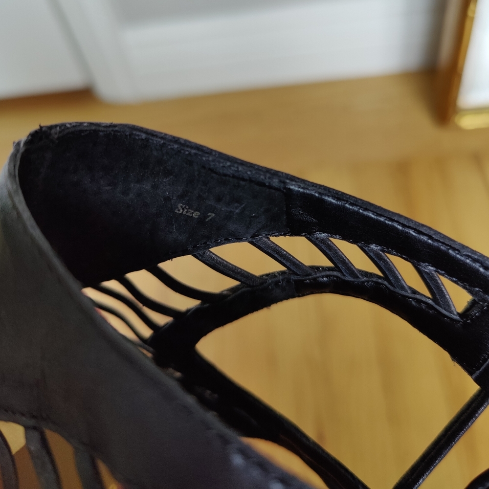 DOLCE VITA Leather Tie Heel Sandals | 7M - Picture 12 of 12